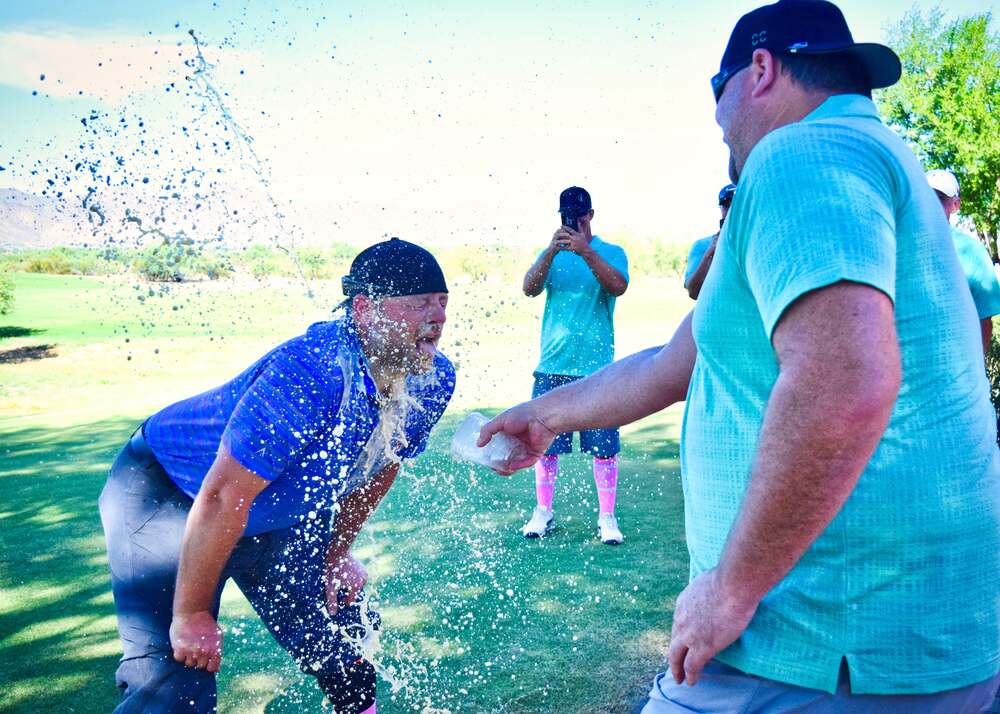 The beer in the face, executed