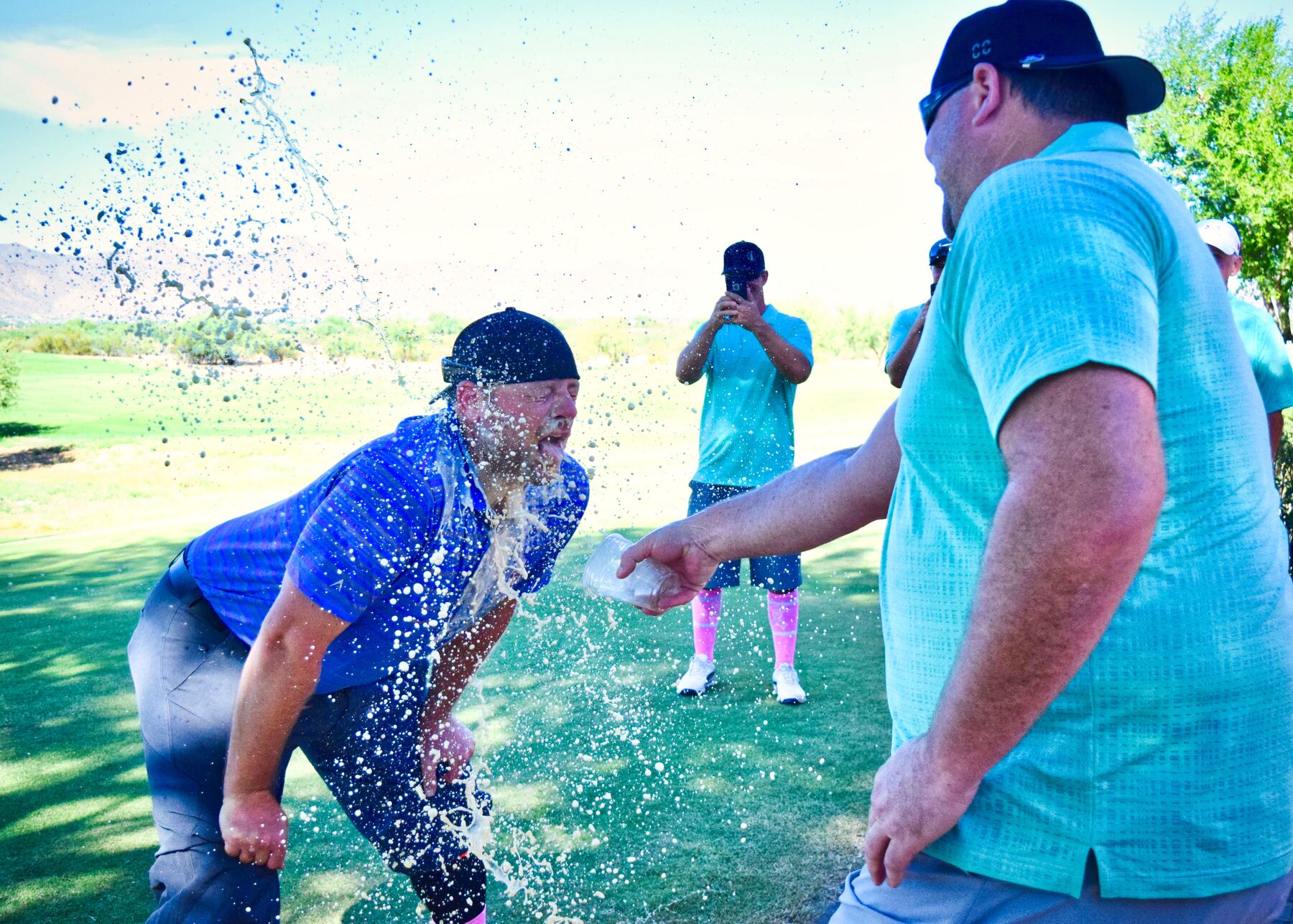 The beer in the face, executed